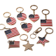 USA Flag Gold Plated Keychain, Patriotic Gift Souvenir