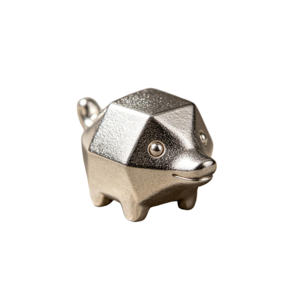 Modern Silver Hedgehog Figurine, Cute Animal Gift