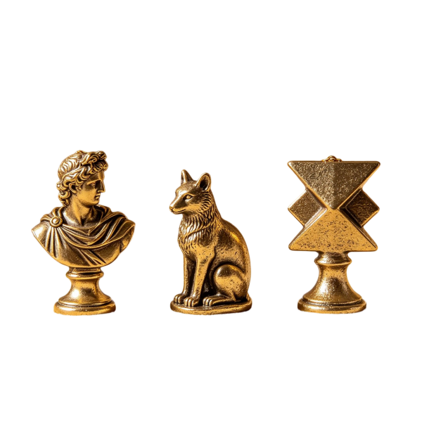 Vintage Bronze Mini Figurine, Decorative Small Gift